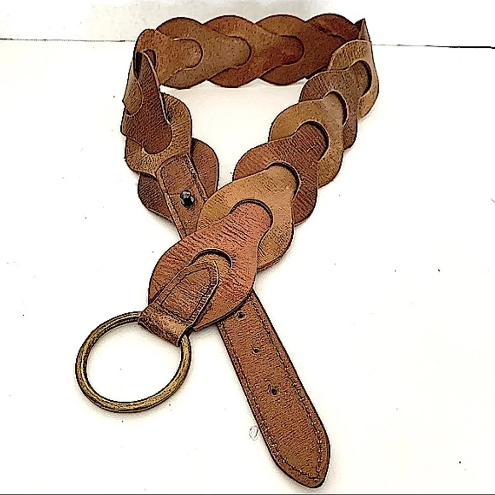DISTRESSED Copper Leather Belt Size Small/Medium